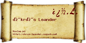 Ökrös Leander névjegykártya